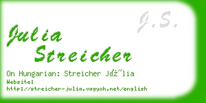 julia streicher business card